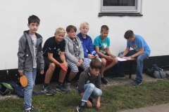Kurze Pause vom Tischtennisspielen